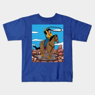 Rodeo Riding On A Horse Kids T-Shirt